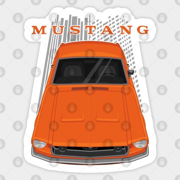 Ford Mustang Fastback 1968 - Orange Sticker by V8social